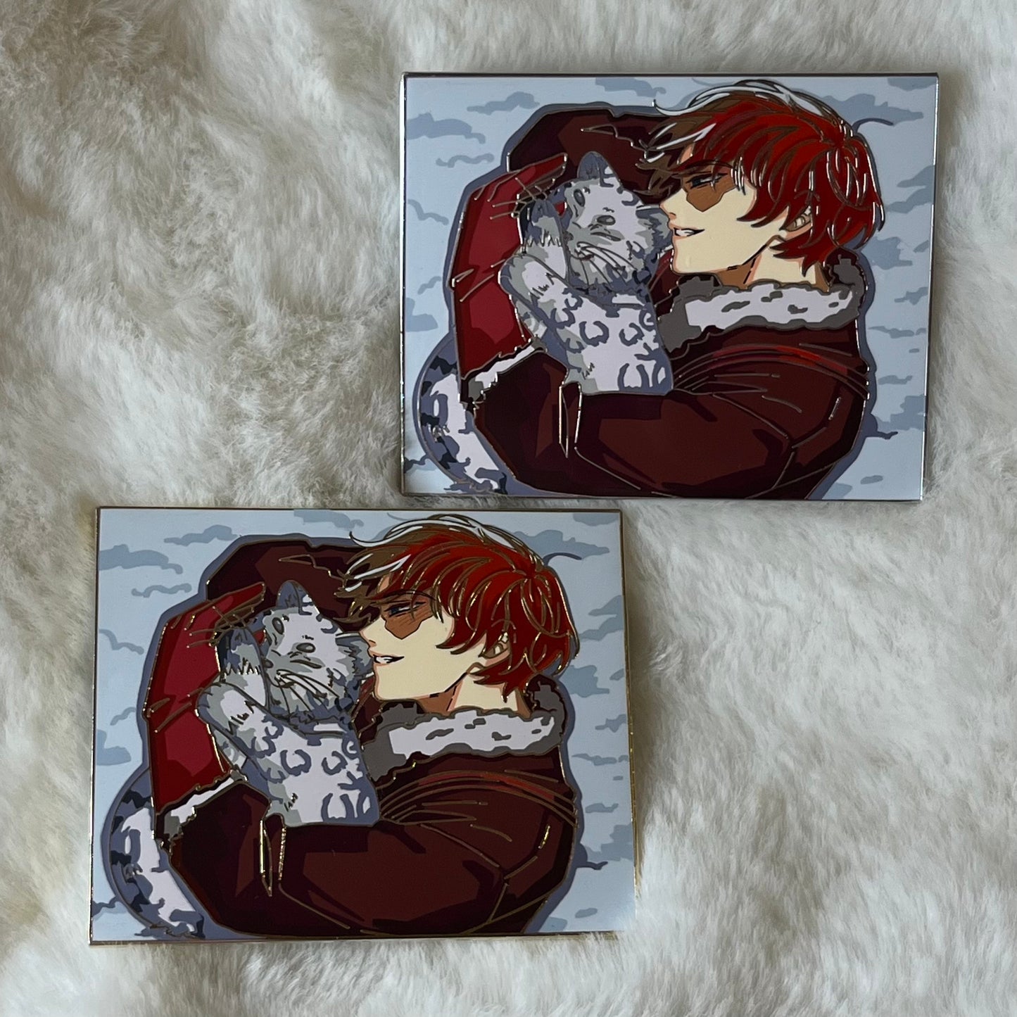 Todoroki with snow leopard