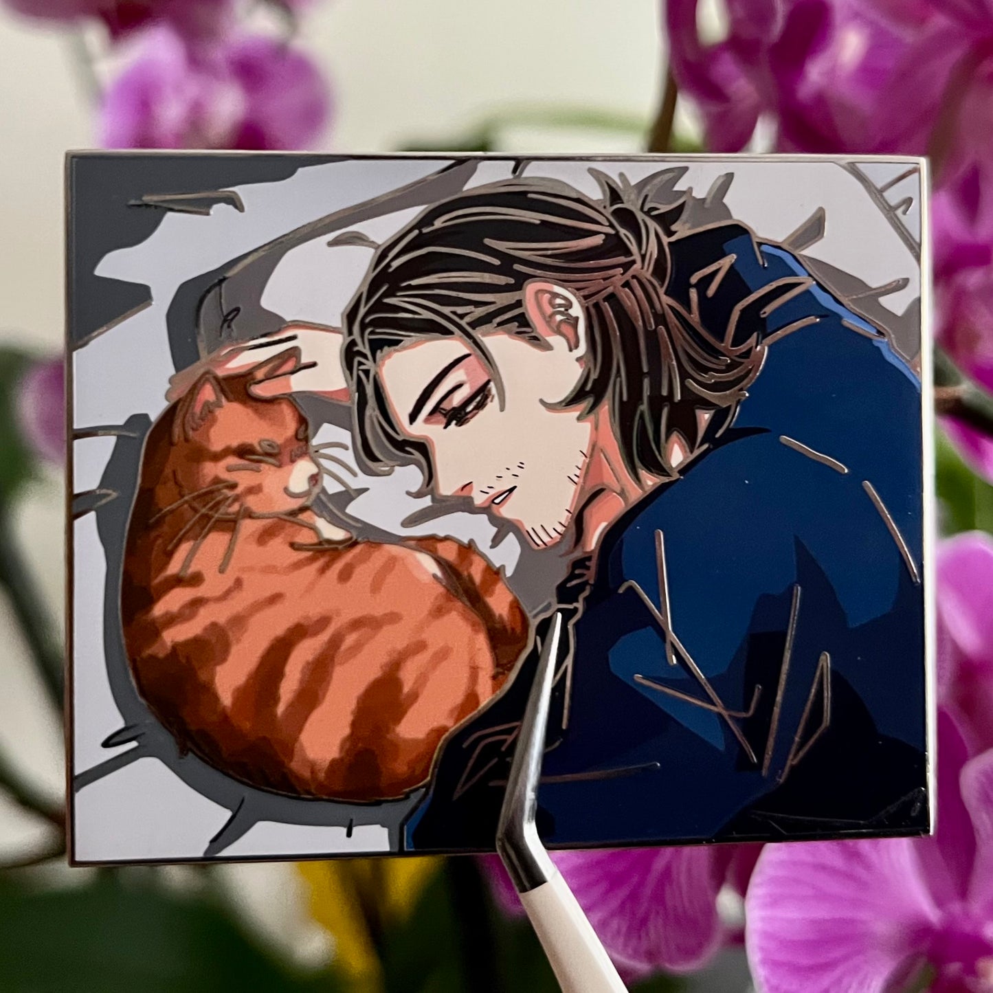 Aizawa with cat